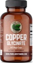 Pure Lab Vitamins Copper Glycinate Mineral Supplement -1 mg - 60 Vegan Caps Collagen Production, Immune System & Red Blood Cell Formation 지원 - 캐나다에서 만든 글루텐 무료
