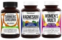 FarmHaven 마그네슘 + Multivitamin for Women + Turmeric Curcumin for BioPerine Black Pepper