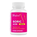 Safrel Boric Acid Vaginal Suppositories - 60 Count (1-Pack) - 100 % Pure USA-Made, Intimate & Vaginal Health, pH Balance, Odor Control - 여성 건강