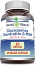 Amazing Formulas Glucosamine Chondroitin & MSM 60 Veggie 캡슐 | Shellfish Free | Non-GMO | 글루텐 프리 | 미국에서 제작 | 채식주의