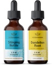 HERBAMA 허브 액체 드롭 키트 - 스팅 Nettle & Dandelion Root Tincture 2 fl oz의 번들 - Vegan, Non-GMO, Sugar & Alcohol-Free - 2 Pack