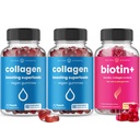 NutraChamps 완전한 머리, 피부 & 손톱 번들 - Biotin, Collagen, Keratin & More
