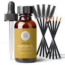 속눈썹과 눈썹을위한 순수한 바디 천연 캐스터 오일 - 1 Fl Oz Nourishing Brow & Lash Growth Serum - 유기, Hexane Free, Cold Pressed, Unrefined - 속눈썹과 여성의 성장 혈청