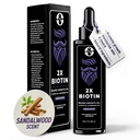 Biotin 농축 수염 농축기 및 연화제 - 캐스터 오일, 로즈마리 오일, 비타민 2oz - 남성 샌들우드 냄새
