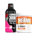 PROSUPPS L-Carnitine 3000 자극제 자유로운 액체 탄 (31의 서빙, 용 과일) 및 열 뚱뚱한 불타는 열성 분말 (25의 서빙, Molten 망고) 뭉치
