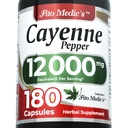 FITO MEDIC'S Lab | 카이엔 페퍼 캡슐 유기농 | 카이엔 페퍼 추출물 | 600 mg 20:1 per 3-Capsule 서빙 | 180 Capsules