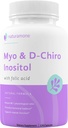 Myo-Inositol & D-Chiro Inositol 혼합 100 %의 일일 Folate - 40 : 1 생리 비율 - Polycystic Ovary Syndrome (PCOS), Hormonal Balance 및 Ovarian 지원 120 캡슐