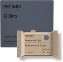 ProMix 영양 단백질 퍼프 바 - 블루 베리 & 크림 - Marshmallow Crispy 치료 - Go Snack - 고 단백질 및 낮은 칼로리 - 글루텐, 콩, 옥수수에서 무료 - 12 바