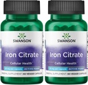 Swanson Iron Citrate 25 밀리그램 60 Veg 캡슐 (2 팩)