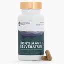영양 뿌리 - 사자 Mane + Resveratrol - 800mg 사자 Mane Extract & 350mg Trans-Resveratrol Per 서빙 - 지원 뇌 및 심장 건강 - 다이어트 보충 - 1 개월 공급 - 60 캡슐