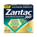 Zantac 360 최대 힘, 차가운 Mint, 25 조사, Heartburn 예방 & 기복, 20mg 정제