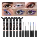 눈 속임수를 위한 DNM에 의하여 착색되는 마스카라, Mermaid 다채로운 마스카라 방수, 6Pcs/Set, 검정, 백색, 파란, 자주색, 브라운Charming 긴 지속 Cruelty 자유로운 & 여자 아이 메이크업을 위한 Vegan Voluminous Maskara
