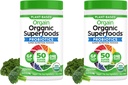 Orgain Organic Greens Powder + 50 Superfoods, Original - Gut Health, Antioxidants, Vegan, Plant Based, Gluten Free, Non GMO, Dairy Free Juice & Smoothie Mix 용 1 억 Probiotics - 0.62lb