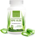 RPG Acemannan 알로에 베라 캡슐 - Aloevera 규정식 보충교재 Immune와 Gut 지원 알로에 베라 분말 캡슐 - 60 알약 (250 MG)