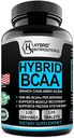 하이브리드 BCAA 1000mg - BCAA 아미노산 보충제 - 2 : 1 L 루신, L 이소류신 및 L-Valine - 비 GMO, Vegan - 120 서빙