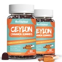 2 팩 설탕 자유로운 Ceylon 계피 Gummies 2000MG의 크롬과 계피 Bark, Vegan, 비 GMO, 글루텐 자유로운, 120 Gummies를 가진 계피 보충교재