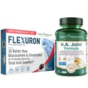 순수성 제품 Flexuron 합동 공식 + H.A. 합동 Flexuron (Krill 기름, 낮은 분자량 Hyaluronic 산, Astaxanthin) - HA 합동 (BioCell 교원질, Boswellia Serrata, Quercetin, H.A. + 더 많은 것)