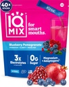 IQMIX Hydration Electrolyte Powder – 4in-1 Formula for Hydration, Mental Clarity, Mood 및 Recovery – Sugar-Free 음료 혼합, Keto, Magnesium L-Threonate, Lion’s Mane – 40 Count Blueberry Pomegranate