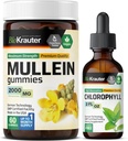 BIO KRAUTER Mullein 60 Gummies & 클로로필 Tincture 2 Fl. Oz.