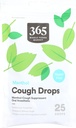 365 전체 식품 시장, 기침 드롭, 설탕 무료 Menthol, 25 조사
