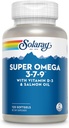 SOLARAY 슈퍼 오메가 3 7 9 지원 건강한 피부, 더 EPA, DHA, 물고기 기름 소형 Softgel, 120ct에서 필수 지방산