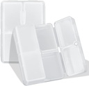 FYY Daily Pill 주최자, 7 격실 휴대용 Pill 케이스 여행 Pill 주최자,[Folding Design] Pill Box for Purse Pocket to Hold Vitamin,Cod Liver Oil,Supplements and Medication-Clear