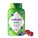 vitafusion Extra Strength Biotin Gummy Vitamins, Berry flavored, 5,000 mcg Biotin Vitamins, America's Number 1 Gummy Vitamin Brand, 50 Day Supply, 100 Count (포장은 다를 수 있음)