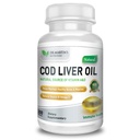 COD Liver Oil | 300 Softgels | 오메가 3 지방산의 천연 원천 | 삼중력 | 베스트 면역력, 건강한 뼈 및 근육 다이어트 보충 |