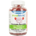 DrFormulas Multivitamin Gummies with Omega 3 and Probiotics for Kids and Adults with Vitamin C | 비타민 A, C, D3, E, B6, B12, 아연, Biotin, Folate | Halal Vegetarian, 120 카운트