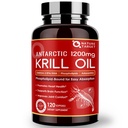 NATURE TARGET Krill Oil 1200mg with Omega-3 EPA & DHA with Astaxanthin, Phospholipids & Choline - 지원 심장, 뇌, 건강, 비 GMO, 글루텐 무료, 120 Softgels (60 인분)