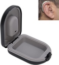 보청기 케이스, 보청기 여행 케이스, BehindtheEar 보청기 액세서리, 방수 드롭 저항 저장 상자, 검정 (2.6 x 2 x 1in)