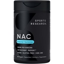 스포츠 연구 N-Acetyl L-Cysteine (NAC) 600mg, 90 Veggie 캡슐 - Vegan, 비 GMO, 글루텐 무료. 레몬 아로마