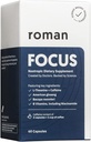 Ro Focus | Nootropic Dietary Supplement는 Caffeine, L-Theanine, American Ginseng 및 Bacopa Monnieri의 Calm Energy 및 Concentration를 지원합니다 | 30일 공급 (60 정제)