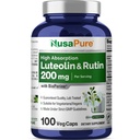 루틴 200 mg의 NusaPure Luteolin Complex | 100 캡슐 | 채식주의자, 비 GMO & Vegan Flavonoid 공식