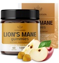 HERBAMAMA Lion's Mane Gummies - 1000mg Lion's Mane Mushroom for Brain Clarity Support - 성인을위한 비 GMO 초점 보충 - 60 Pectin 기반 Apple-Flavored Chews