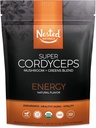 Super Greens Daily Greens Superfood Powder - 공인 된 USDA 유기 녹색 분말 w / 20 + 전체 식품, Spirulina 분말, 밀 및 보리 잔디 - Probiotics, 섬유 및 효소 - Cordyceps, 30 서빙