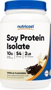 Nutricost Soy Protein Powder, 2 LB Vanilla, 서빙 당 단백질 10 그램, 채식, 비 GMO & 글루텐 무료