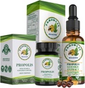 Propolis 건강 프리미엄 브라질 그린 프로 폴리스 번들 : 비타민 E 및 녹색 프로 폴리스 추출물 액체가있는 1000mg 캡슐 - 50 일 캡슐 & 30 일 면역 지원을위한 액체 공급