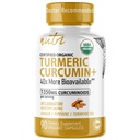 Nature's Fusions Nutri Organic Turmeric Supplement 1425mg - 40x More Bioavailable - 95 % Curcuminoids - 검은 후추, 생강 및 심황 오일이있는 Turmeric Curcumin - 보충