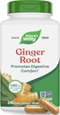 Nature's Way Ginger Root Capsules 550 mg per capsule, Digestive Comfort* Reduces Motion-Related Nausea*, 1,100 mg per 2 캡슐, Non-GMO Project Verified, Vegan, 240 Count (패키지 May Vary)
