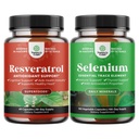 Anti Aging Trans Resveratrol 및 Pure Selenium Thyroid Support Supplement의 번들 - 자연 합동 지원 보충교재 - 성인을 위한 자연적인 면역 부스터
