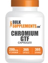 BulkSupplements.com Chromium GTF 캡슐 - 광물 보충, GTF 크롬 200mcg - 글루텐 무료, 서빙 당 1 캡슐, 365 캡슐 (팩 1)
