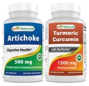 Artichoke 추출물 10000 mg & 심황 Curcumin 1500mg/Bioperine로 저장