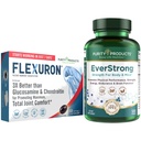 순수성 제품 번들 - Flexuron 합동 공식 + EverStrong 정제 - Flexuron - Krill 기름, Hyaluronic 산 + Astaxanthin - EverStrong 근육 모체 혼합 w/Creatine, 커피 과일 추출물 + 더 많은 것
