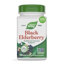 Nature's Way Black Elderberry 캡슐, Elderberry 및 Elderflower와 전통 면역 지원 * 보충, 100 캡슐 (포장 월병)