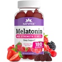 Melatonin Gummies 최대 힘 10mg Pectin Gummies는, 수면 지원, 베리 풍미 거미, 100% 약을, 180 조사합니다 (1의 포장)