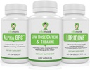 VitaMonk 두뇌 부스트 번들 - 알파 GPC, Uridine 및 낮은 복용량 카페인 + L-Theanine 듀오