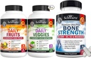 세 배 힘 Omega 3 물고기 기름 Softgels (1 달 공급) 플러스 글루코사민 Chondroitin MSM 세겹 힘 합동 지원 보충교재 (1 달 공급)