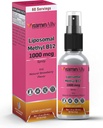 Liposomal 비타민 B12 스프레이 | 60 인분 | 2 개월 공급 | 1 fl oz | Non-GMO | 추가 설탕 | 글루텐 무료 | 여행 친화적 인 | 에너지 지원, 신경 건강 및 두뇌 기능
