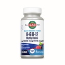 KAL 비타민 B-6 B-12 메틸 Folate ActivMelt, 비타민 B 보충교재, 심장 건강, 에너지와 메틸 B12와 DFE Folic 산, 자연적인 베리 풍미, 60의 서빙, 60의 마이크로 탭을 가진 빨간 혈액 세포 지원